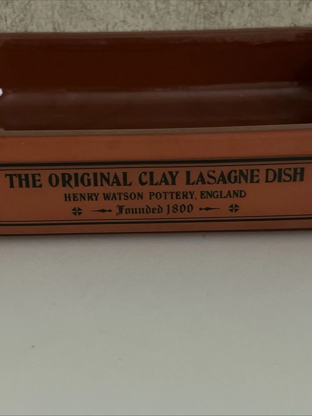 Henry Watson The Original Clay Lasagne Dish pottery Terracotta Portugal